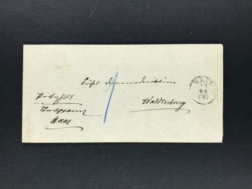 Württemberg Briefhülle Erolzheim n. Tettnang Doppelverwendung 1891