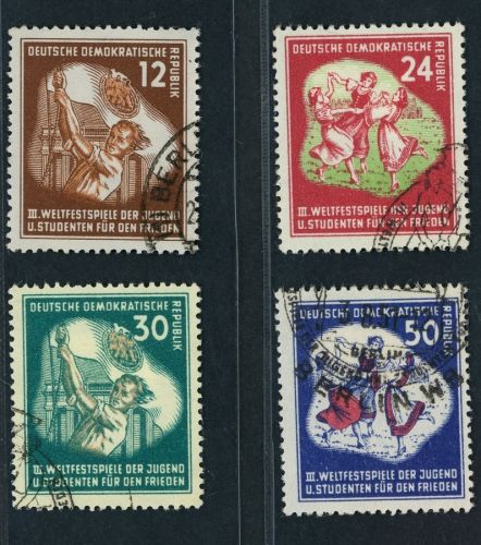DDR Michel Nummer 289-292 gestempelt
