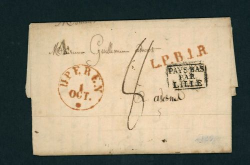 Vorphilatelie Brief Frankreich Lille 1829