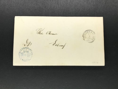 Württemberg Briefhülle Schultheissenamt Ochsenhausen 1871
