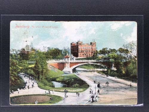 Ansichtskarte Hamburg - Kersten Miles Brücke Feldpost 9.4.1916