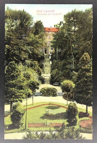 Ansichtskarte Bad Lausick - Terrasse im Kurpark - nicht gelaufen