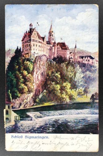 Ansichtskarte Sigmaringen Schloss 1907 nach Zürich