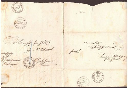 Postablage/ Dienstsache mit zweimaliger Verwendung Gmünd - Schorndorf - Welzheim