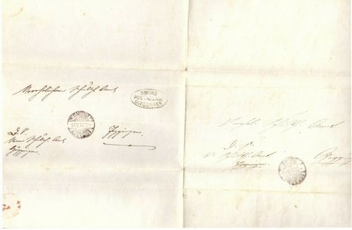 Postablage/ Dienstsache mit zweimaliger Verwendung Göggingen - Teggingen - Gmünd