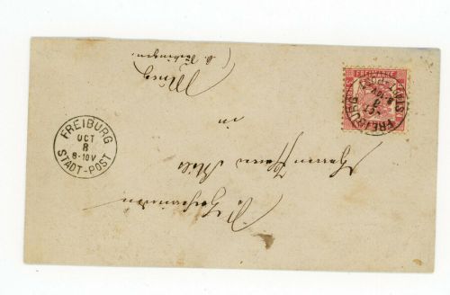 Baden Einzelfrankatur Michel Nr. 18 Freiburg Stadtpost