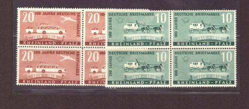 Alliierte Besetzung Zone Rheinland-Pfalz Nummer 49 - 50 Vierereinheit postfrisch