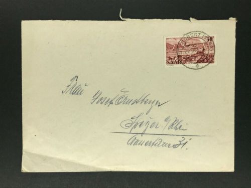 Saar Michel Nr. 285 Einzelfrankatur St. Ingbert n. Speyer 1951
