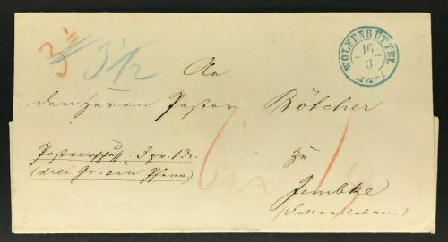 Dienstbrief Wolfenbüttel an Pastor in Jembke bei Fallersleben ca. 185-1866
