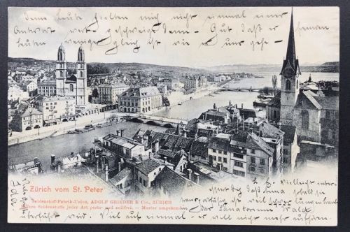 AK Zürich Vom St. Peter 1904 gelaufen