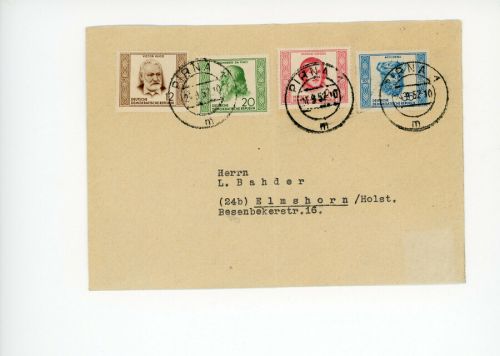 DDR Michel Nummer 311-314 Mischfrankatur