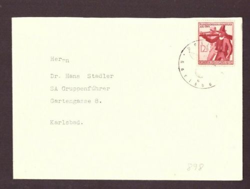 Dt. Reich Sudetenland Karlsbad-Stempel