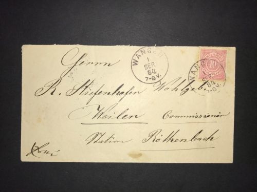 Württemberg EF Wangen nach Weiler 1884