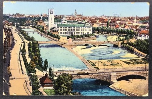 AK München - Partie an der Isar mit Deutschem Museum 17.2.1915