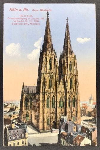 Feldpostkarte AK Köln - Dom Westseite