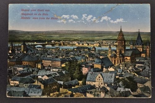 AK Mainz - vom Rhein aus 1914 beschriftet - nicht gelaufen