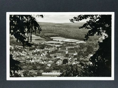 Echtfoto Ansichtskarte Bad König - Blick von der Eddhöhe - Sonderstempel 1954