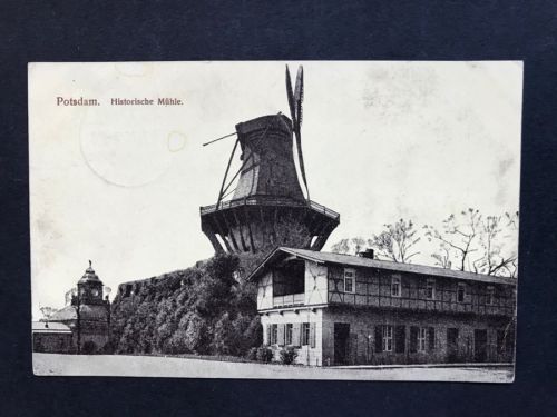 AK Potsdam Historische Mühle - gelaufen als Feldpost Neubabelsberg 22.2.1916