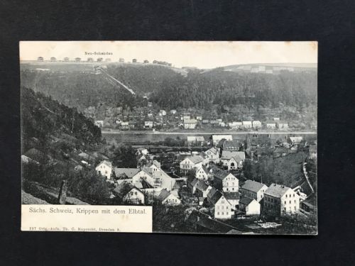 AK Krippen bei Bad Schandau gelaufen 1906