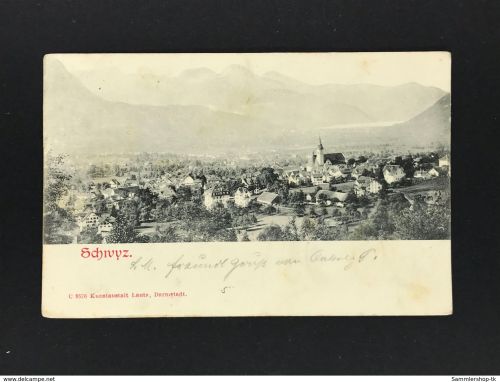 Ansichtskarte Schwyz - 1902 gelaufen nach Wil