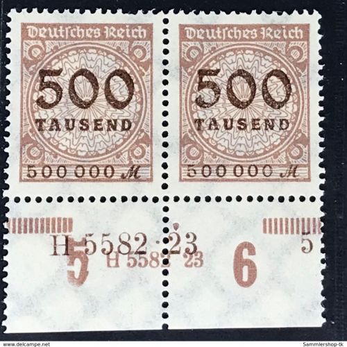 Dt. Reich Michel Nummer 313 a P HAN H 5582.23 postfrisch
