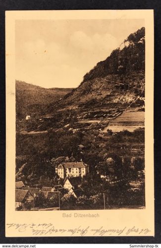 Ansichtskarte Bad Ditzenbach nach Bern 1930er Jahre