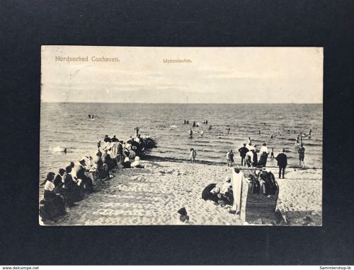 Ansichtskarte Nordseebad Cuxhaven - Wattenlaufen