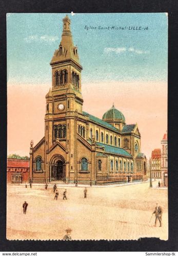 Feldpost 1. WK Ansichtskarte Lille Saint Michel - Feldpoststation 406 - 1916