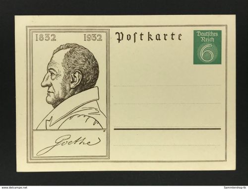 Deutsches Reich Ganzsache P213 Goethe 1932 postfrisch
