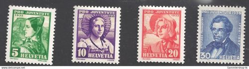 Schweiz Michel Nummer 287-290 Juventute postfrisch
