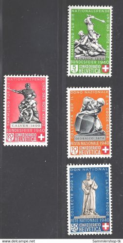 Schweiz Michel Nummer 364-367 postfrisch Pro Patria