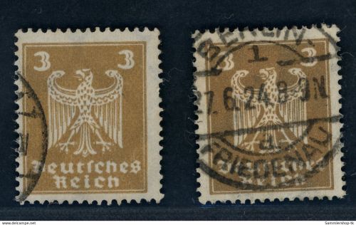 Deutsches Reich Michel Nummer 355 a+ b gestempelt