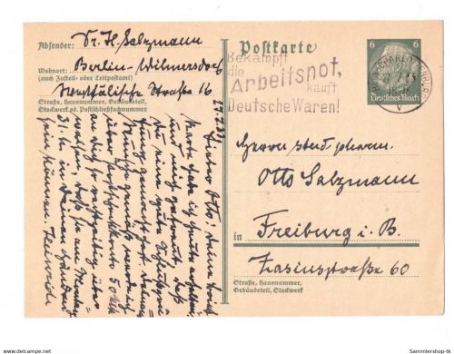 Ganzsache DR P218 gebraucht