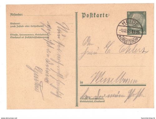 Ganzsache DR P218 gebraucht