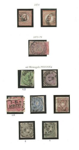 1 Albumseite einer Dt. Reich Sammlung 1874/1879 siehe Bild