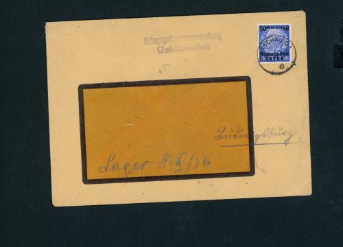 Generalgouvernement Einzelfrankatur- Mi.Nr. 9 , Warschau