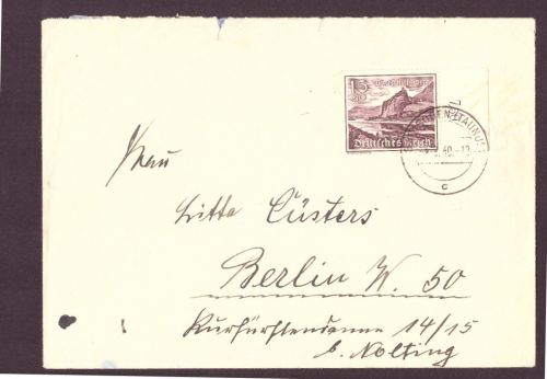 Deutsches Reich Bedarfsbrief Bad Soden Taunus nach Berlin 1940