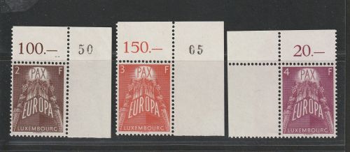 Luxembourg Michel Nummer 572-574 postfrisch Bogenecke
