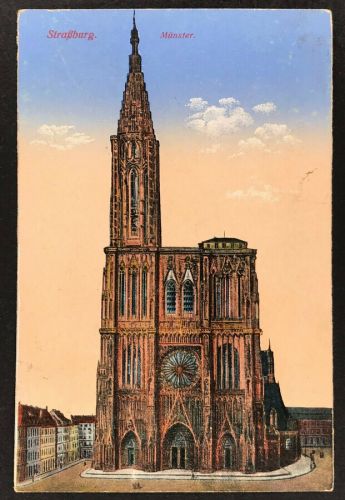 Feldpostkarte Strassburg Münster 1916