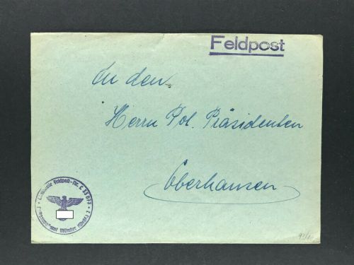 Dt. Reich Felpost Feldpost Nr. L33025 Luftgaupostamt Münster n. Oberhausen