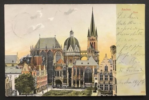 AK Aachen Dom gelaufen n. Koblenz 18.6.1906