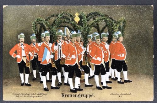 AK München Schäfflertanz 1907 Kronengruppe - nach Nördlingen