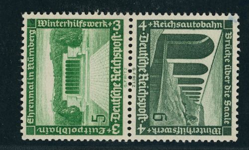 Dt.Reich Zusammendruck Winterhilfswerk Moderne Bauten Michel Nr. SK29 postfrisch