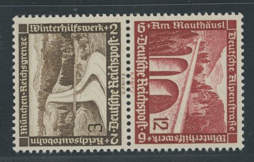 Dt.Reich Zusammendruck Winterhilfswerk Moderne Bauten Michel Nr. SK30 postfrisch