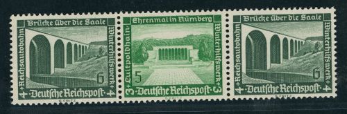 Dt.Reich Zusammendruck Winterhilfswerk Moderne Bauten Michel Nr. W122 postfrisch
