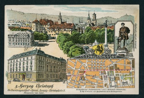 Ansichtskarte Stuttgart Vereinsgasthof z. Herzog Christoph