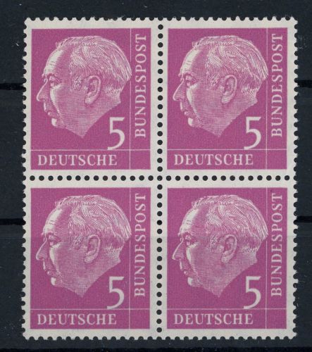 BRD Bund Heuss Michel Nummer 179 4er Block postfrisch