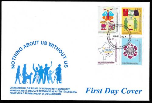 Kosovo Michel Nummer 64-67 + Block 5 FDC