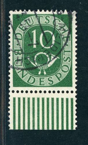 Bund Posthorn Michel Nr. 128 gestempelt Unterrand