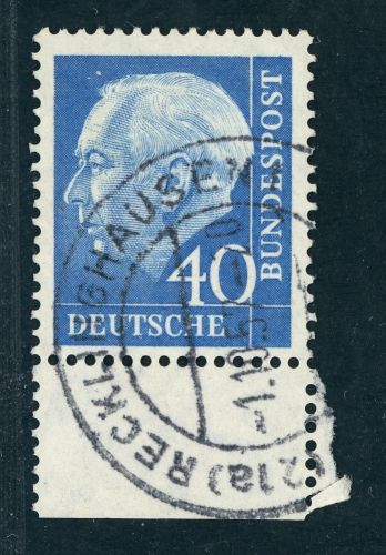 Bund Michel Nummer 260 gestempelt Unterrand